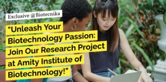"Unleash Your Biotechnology Passion: Join Our Research Project at Amity Institute of Biotechnology!"