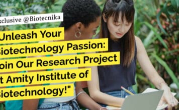 "Unleash Your Biotechnology Passion: Join Our Research Project at Amity Institute of Biotechnology!"