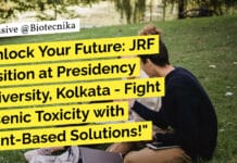 "Unlock Your Future: JRF Position at Presidency University, Kolkata - Fight Arsenic Toxicity with Plant-Based Solutions!"