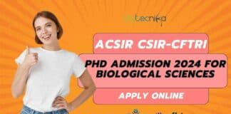 PhD Admission 2024 For Biological Sciences