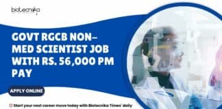 Govt RGCB Non-Med Scientist Job