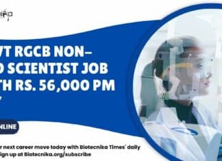 Govt RGCB Non-Med Scientist Job