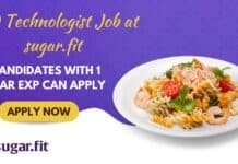 sugar.fit Food Technologist Job