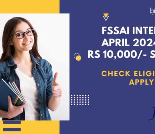 FSSAI Internship April 2024
