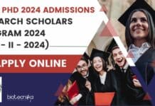 CDFD PhD 2024 Admissions