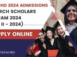 CDFD PhD 2024 Admissions