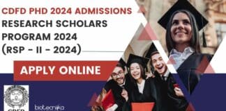 CDFD PhD 2024 Admissions