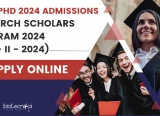 CDFD PhD 2024 Admissions