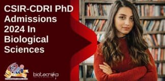 CSIR-CDRI PhD Admissions 2024
