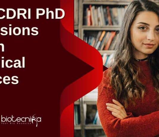 CSIR-CDRI PhD Admissions 2024