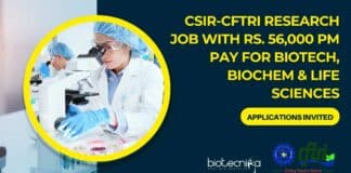 CSIR-CFTRI Research Job