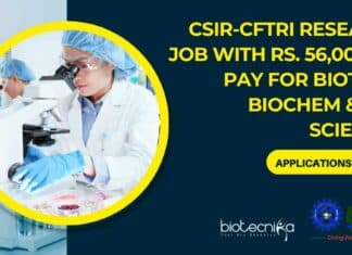 CSIR-CFTRI Research Job