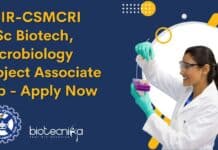 CSIR-CSMCRI MSc Biotech, Microbiology Project Associate Job - Apply Now