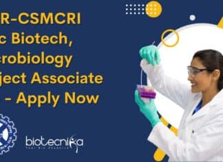 CSIR-CSMCRI MSc Biotech, Microbiology Project Associate Job - Apply Now