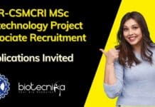 CSIR-CSMCRI MSc Biotechnology Project