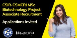 CSIR-CSMCRI MSc Biotechnology Project