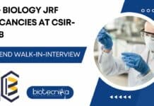CSIR-IICB Biology JRF Vacancies