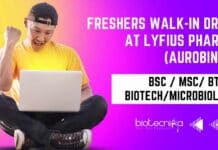 Freshers Walk-In Drive at Lyfius Pharma