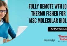Fully Remote WFH Job at Thermo Fisher For BSc, MSc Molecular Biology - Apply Online