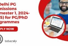 IIT Delhi PG Admissions (Semester 1, 2024-2025) for PG/PhD programmes – Apply Online IIT Delhi Admissions 2024
