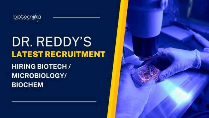 Dr Reddy's Latest Biotech Job