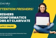 Freshers Bioinformatics Jobs