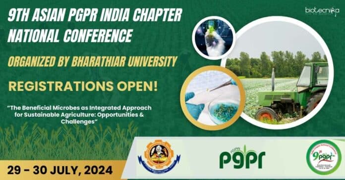 9th Asian PGPR India Chapter National Conference at Bharathiar University - Registrations Open!