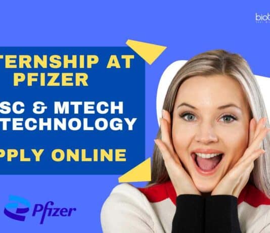 Biotechnology Internship at Pfizer