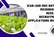 ICAR-IARI MSc Botany Jobs