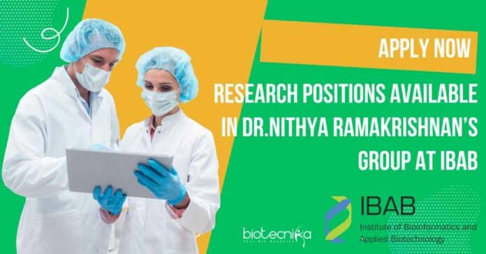 IBAB Research Positions Biology