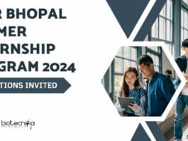 IISER Bhopal Summer Internship Program 2024