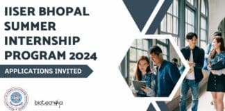 IISER Bhopal Summer Internship Program 2024