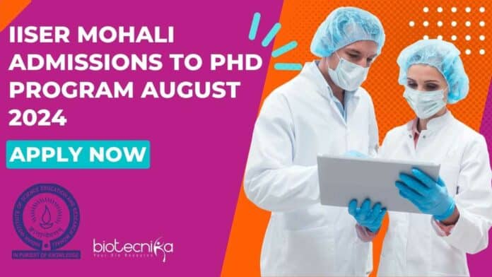 IISER Mohali 2024 Admission