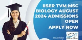 IISER TVM MSc Admissions 2024