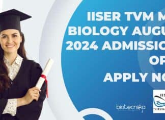 IISER TVM MSc Admissions 2024