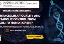 International Conference on “Intracellular Quality and Metabolic Control from E. Coli to HomoSapiens” at MIRM-MAHE Bangalore New