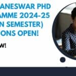 IIT Bhubaneswar PhD Programme 2024-25 New