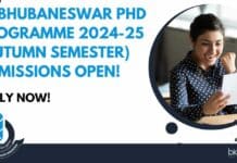 IIT Bhubaneswar PhD Programme 2024-25 (Autumn Semester) Admissions Open! Apply Now! IIT Bhubaneswar PhD Programme 2024-25 New
