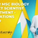 JNCASR MSc Biology Project Scientist
