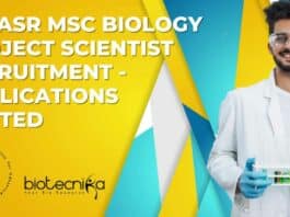 JNCASR MSc Biology Project Scientist
