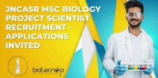 JNCASR MSc Biology Project Scientist