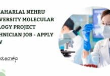 JNU Mol Bio Project Technician Job - Apply Now