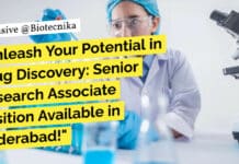 "Unleash Your Potential in Drug Discovery: Senior Research Associate Position Available in Hyderabad!"