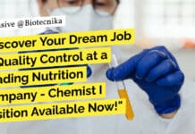 Herbalife Hiring! BSc Biochemistry Apply Online For Chemist Role