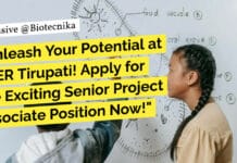 "Unleash Your Potential at IISER Tirupati! Apply for the Exciting Senior Project Associate Position Now!"