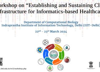 IIIT-Delhi Workshop on “Establishing and Sustaining Cloud Infrastructure for Informatics-based Healthcare” – Registrations Open! IIIT-Delhi Workshop on "Establishing and Sustaining Cloud Infrastructure for Informatics-based Healthcare" - Registrations Open!