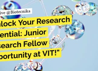 VIT Vellore Molecular Biology JRF Job - Biotech, Biochem & Microbiology Apply