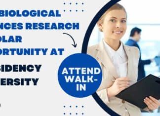 MSc Biological Sciences Research Scholar Opportunity at Presidency University, Attend Walk-In MSc Biological Sciences Research