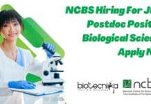 NCBS Hiring For JRF