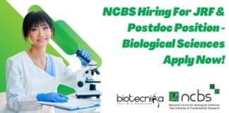 NCBS Hiring For JRF